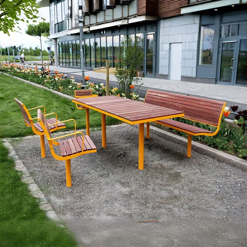 Outdoor Furniture Yellow - for Outdoor Park Table and Chair