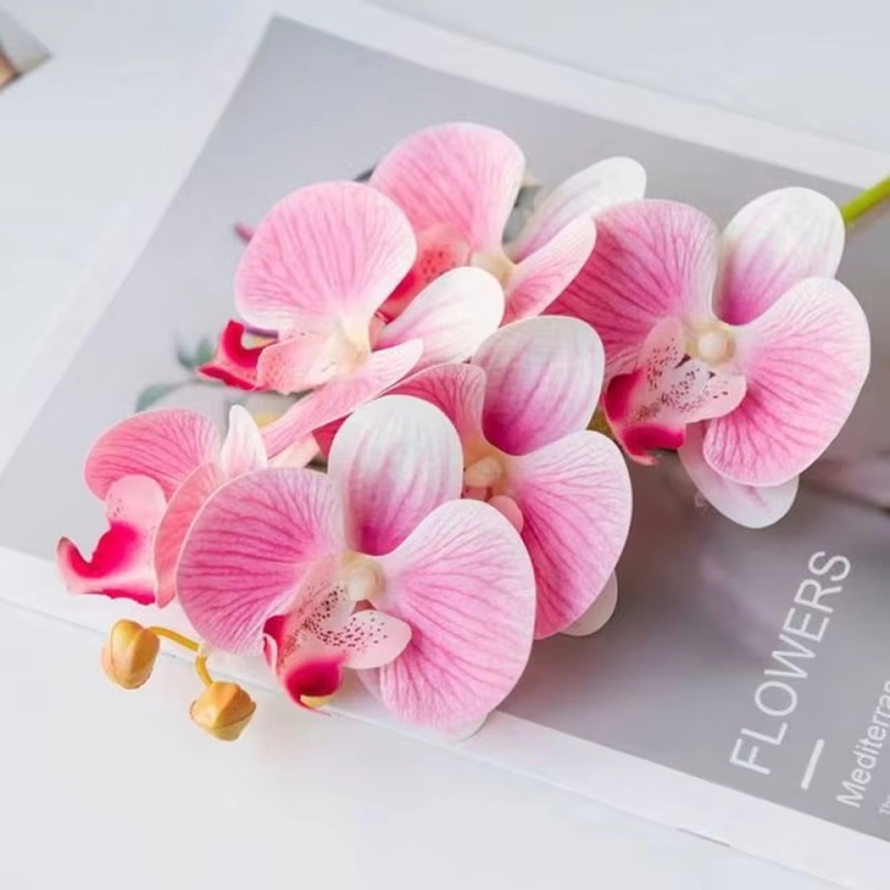 Outdoor Furniture Usa - 3D Artificial Flowers Plastic Butterfly Orchid