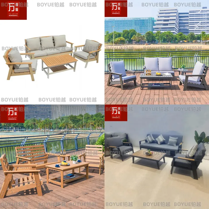 Outdoor Furniture Metal Chairs - Outdoor Aluminum Alloy Sofa Set Waterproof