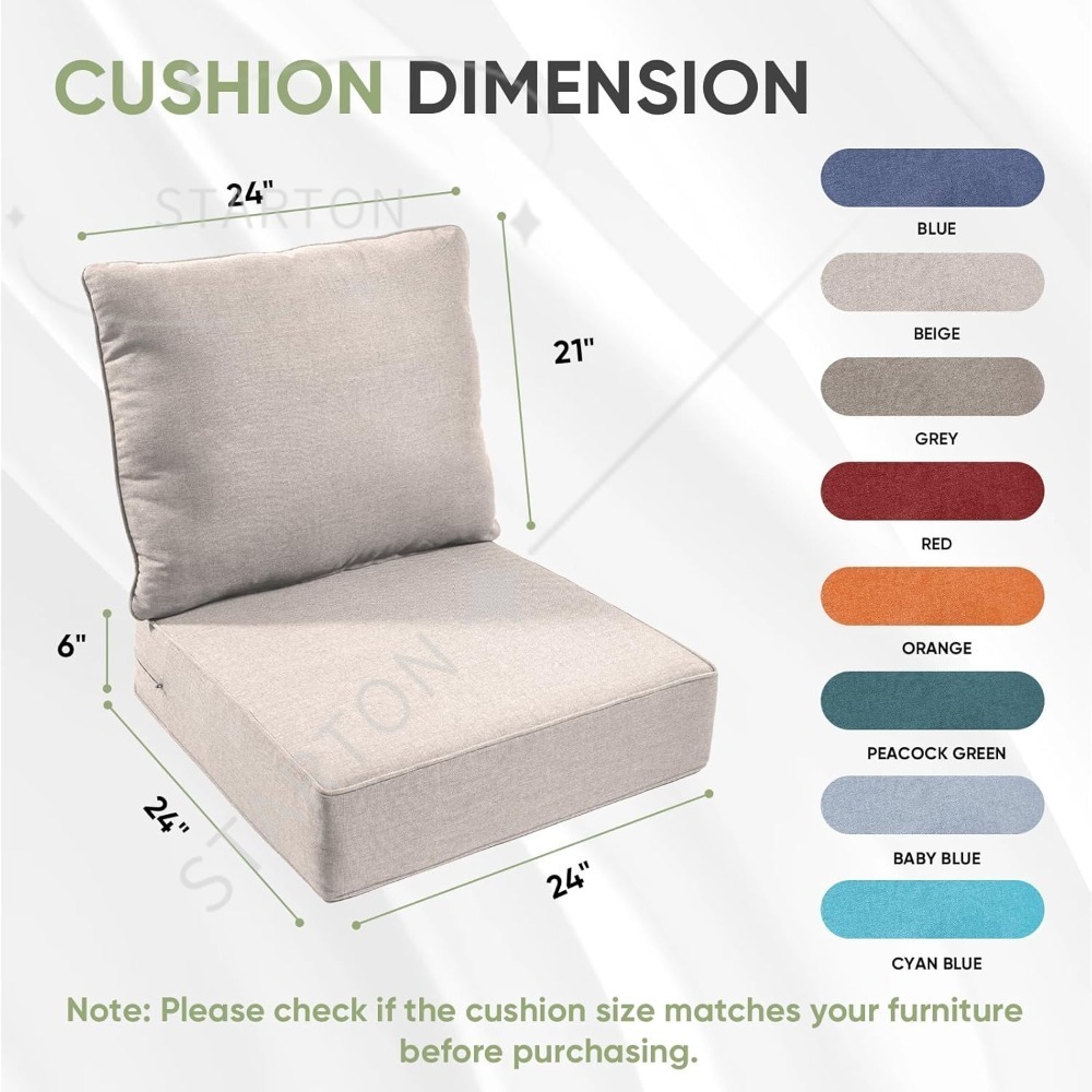 Outdoor Furniture Cushions 24 X 24 - Outdoor Chair Cushions Set of 3,