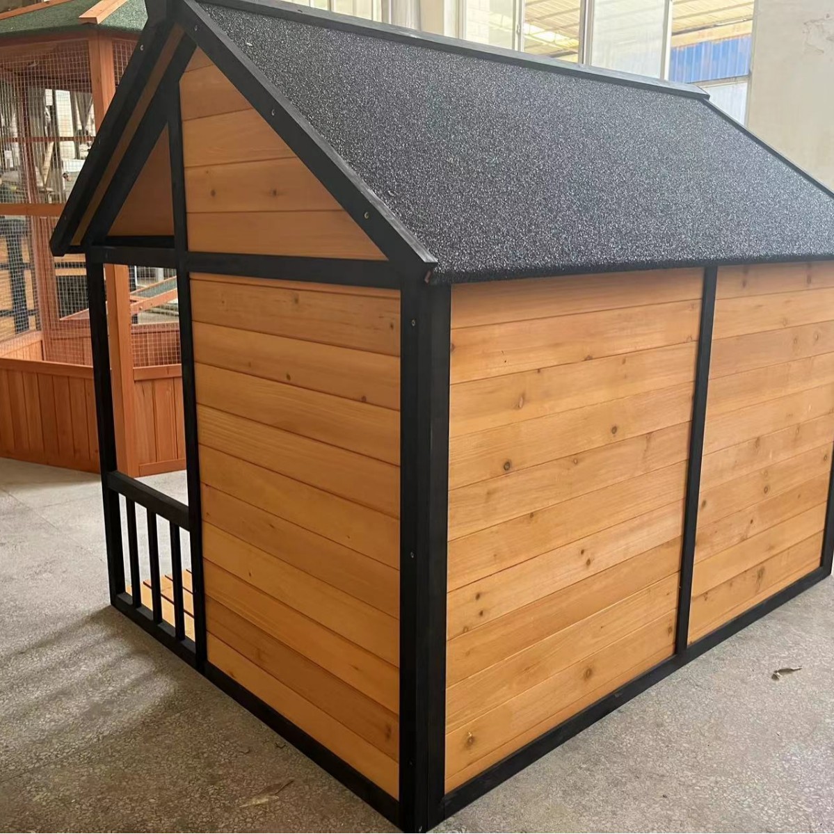 Outdoor Furniture Yellow - Yellow Solid Pattern Outdoor Dog House