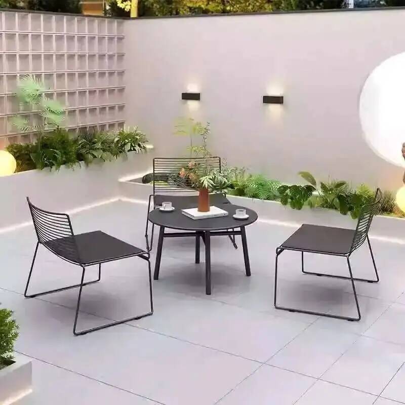 Outdoor Furniture Shop - Simple Cafe Balcony Leisure Iron Courtyard