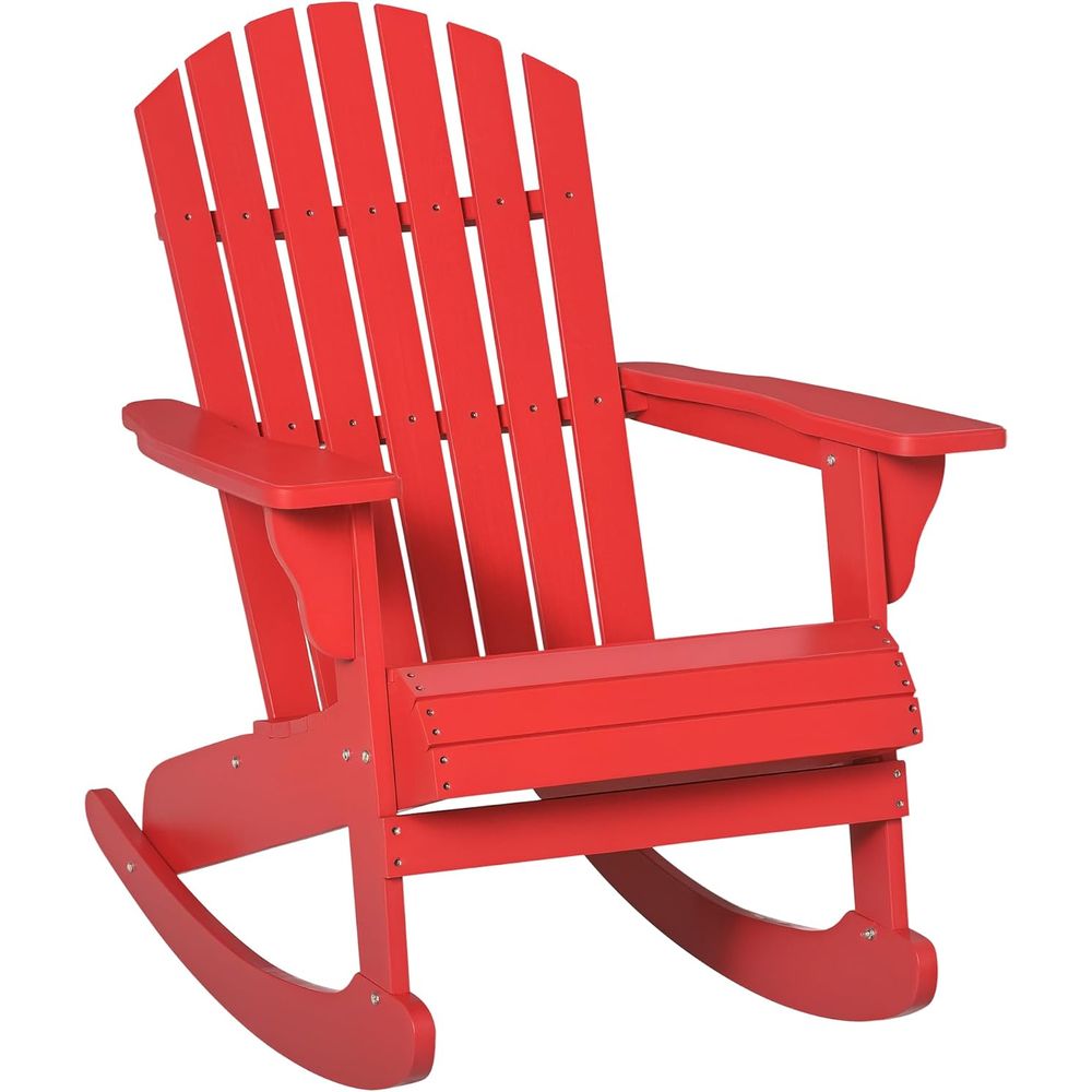 Adirondack Chair Wood - Wooden Adirondack Rocking Chair Outdoor Lounge