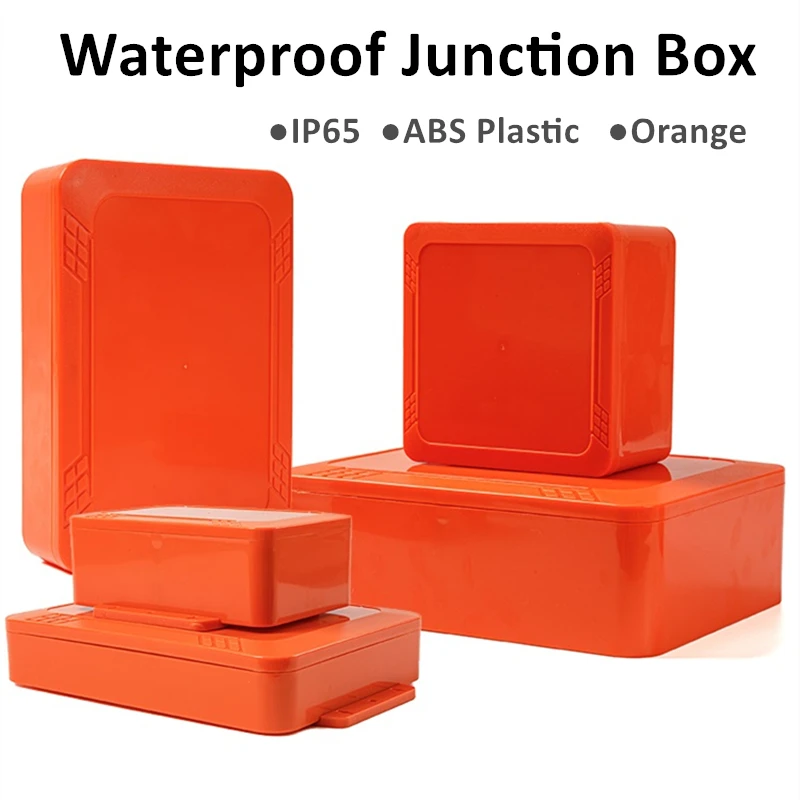 Outdoor Furniture Outlet - IP65 Waterproof Junction Box Orange ABS