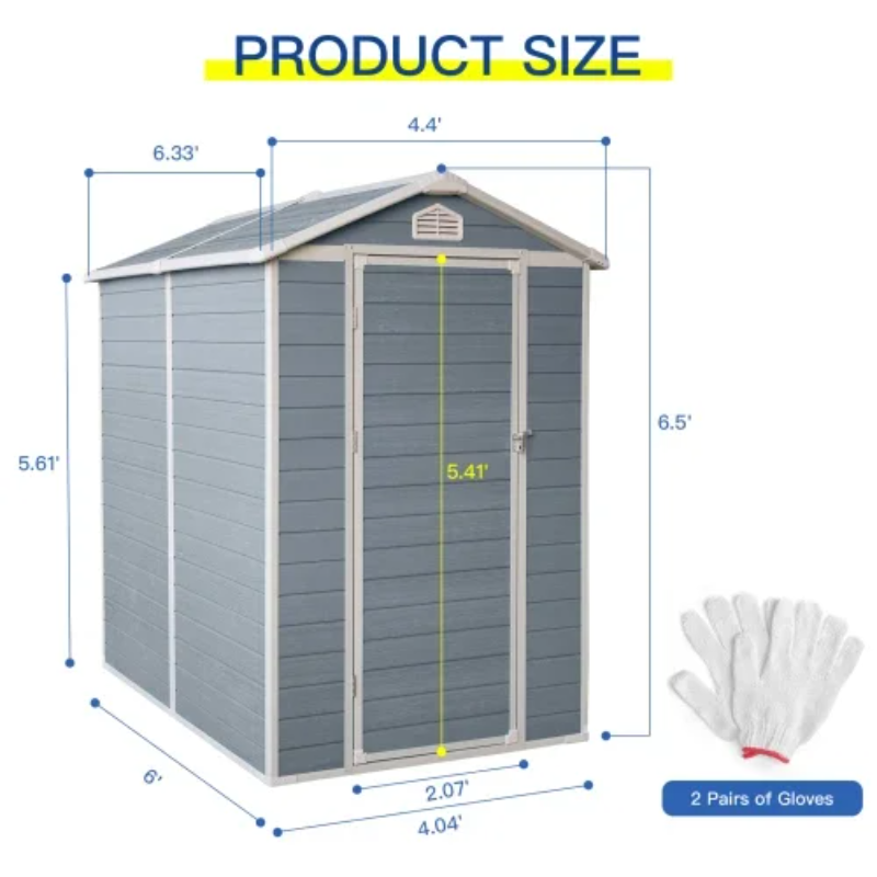 6x4ft Resin Outdoor Storage Sh - Outdoor Furniture Store review and price