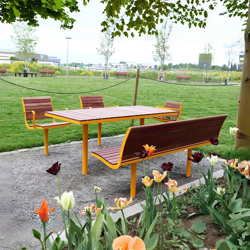 for Outdoor Park Table and Cha - Outdoor Furniture Yellow review and price