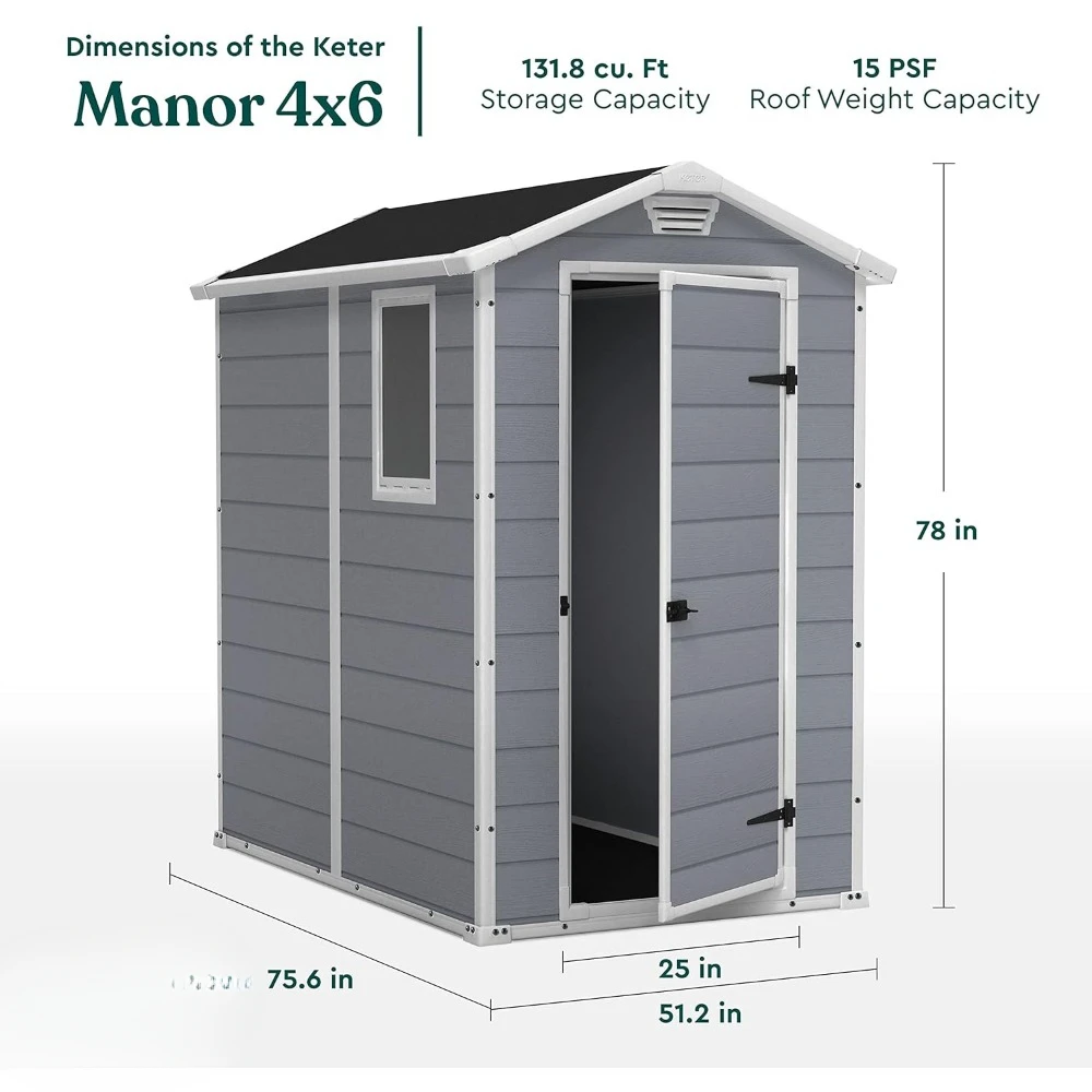 A Manor 4x6 Resin Outdoor Stor - Outdoor Furniture Store review and price