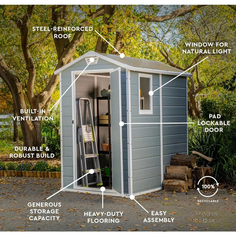 A Manor 4x6 Resin Outdoor Stor - Outdoor Furniture Store review and price