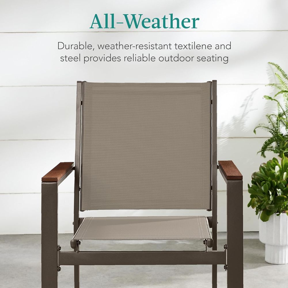 Stackable Outdoor Textilene Ch - Outdoor Furniture Metal Chairs review and price