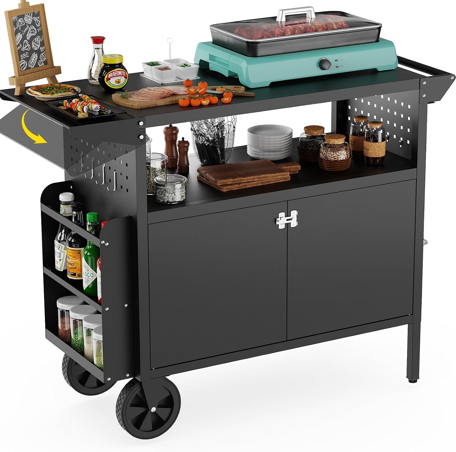 Outdoor Grill Cart Table With  - Outdoor Furniture Usa review and price