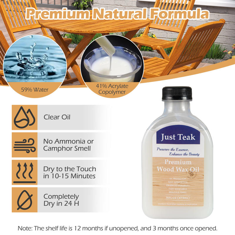 Wood Wax Oil Care Kit, Natural - Outdoor Furniture Oil Teak review and price