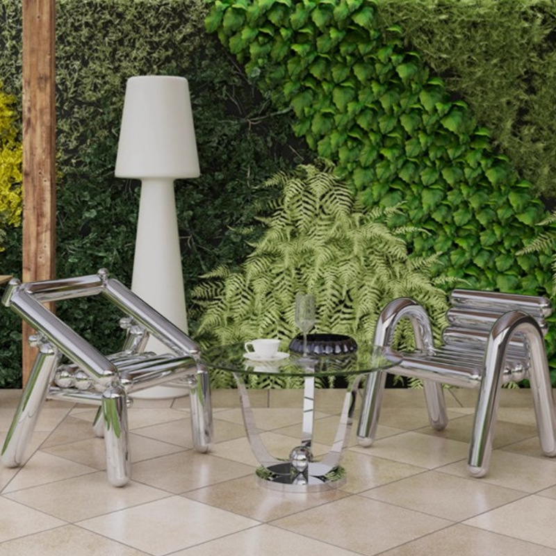 Stainless steel chair light lu - Outdoor Furniture Metal Chairs review and price