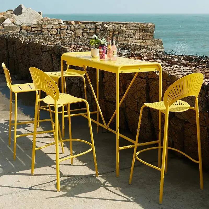 Yellow Industrial Bar Stools N - Outdoor Furniture Yellow review and price