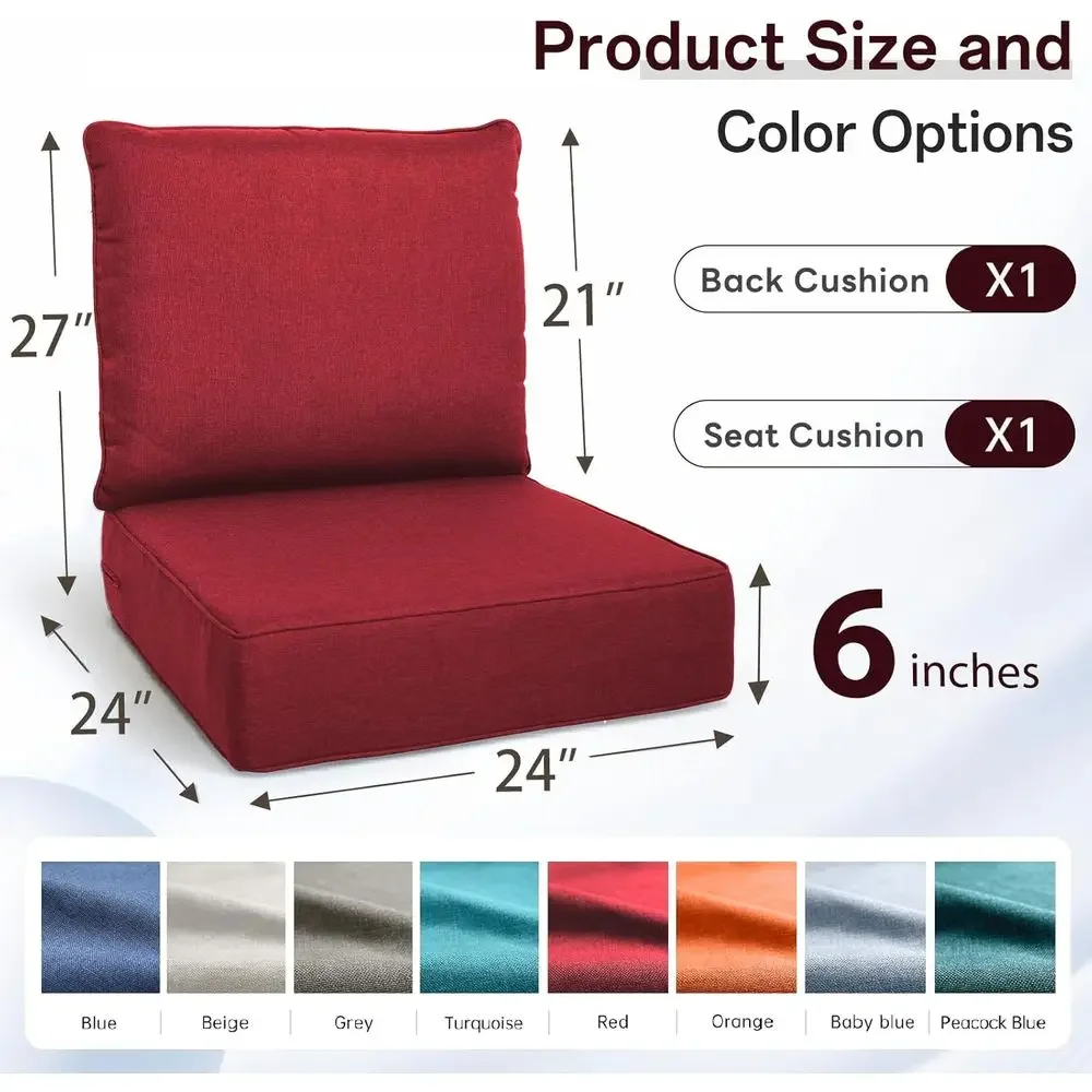 Outdoor Seat Cushion Set - 4 x - Outdoor Furniture Cushions 24 X 24 review and price