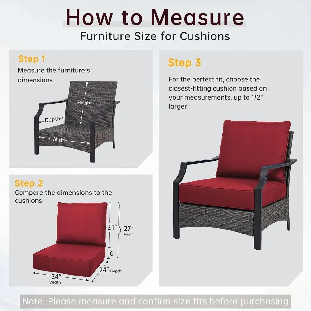 Outdoor Seat Cushion Set - 4 x - Outdoor Furniture Cushions 24 X 24 review and price