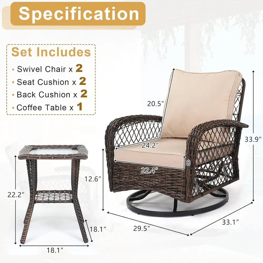 3-Piece Patio Furniture Set, S - Outdoor Furniture Metal Chairs review and price