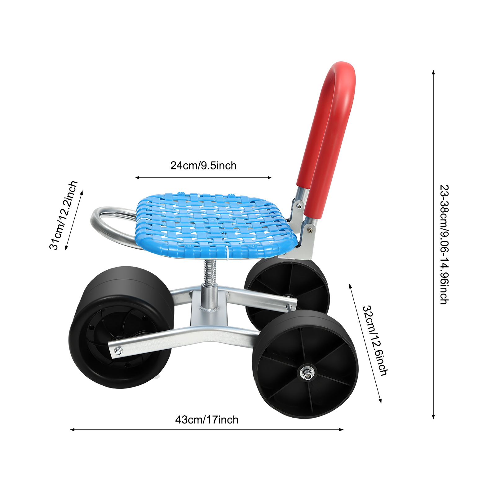 Three-wheel Rolling Garden Sto - Outdoor Furniture Metal Chairs review and price