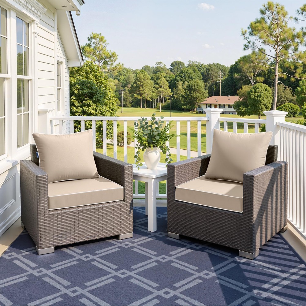 Beige Outdoor Seat Cushion 24x - Outdoor Furniture Cushions 24 X 24 review and price