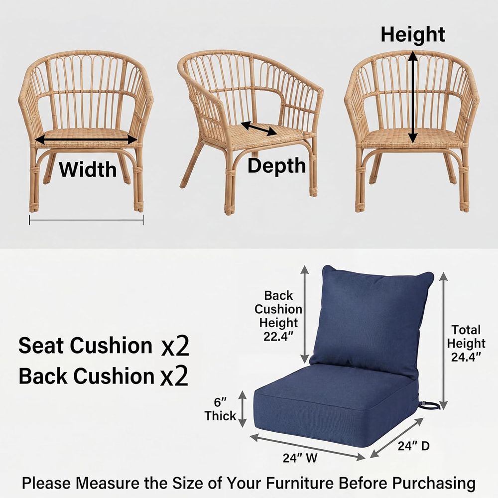 24 x 24 Waterproof Outdoor Cha - Outdoor Furniture Cushions 24 X 24 review and price