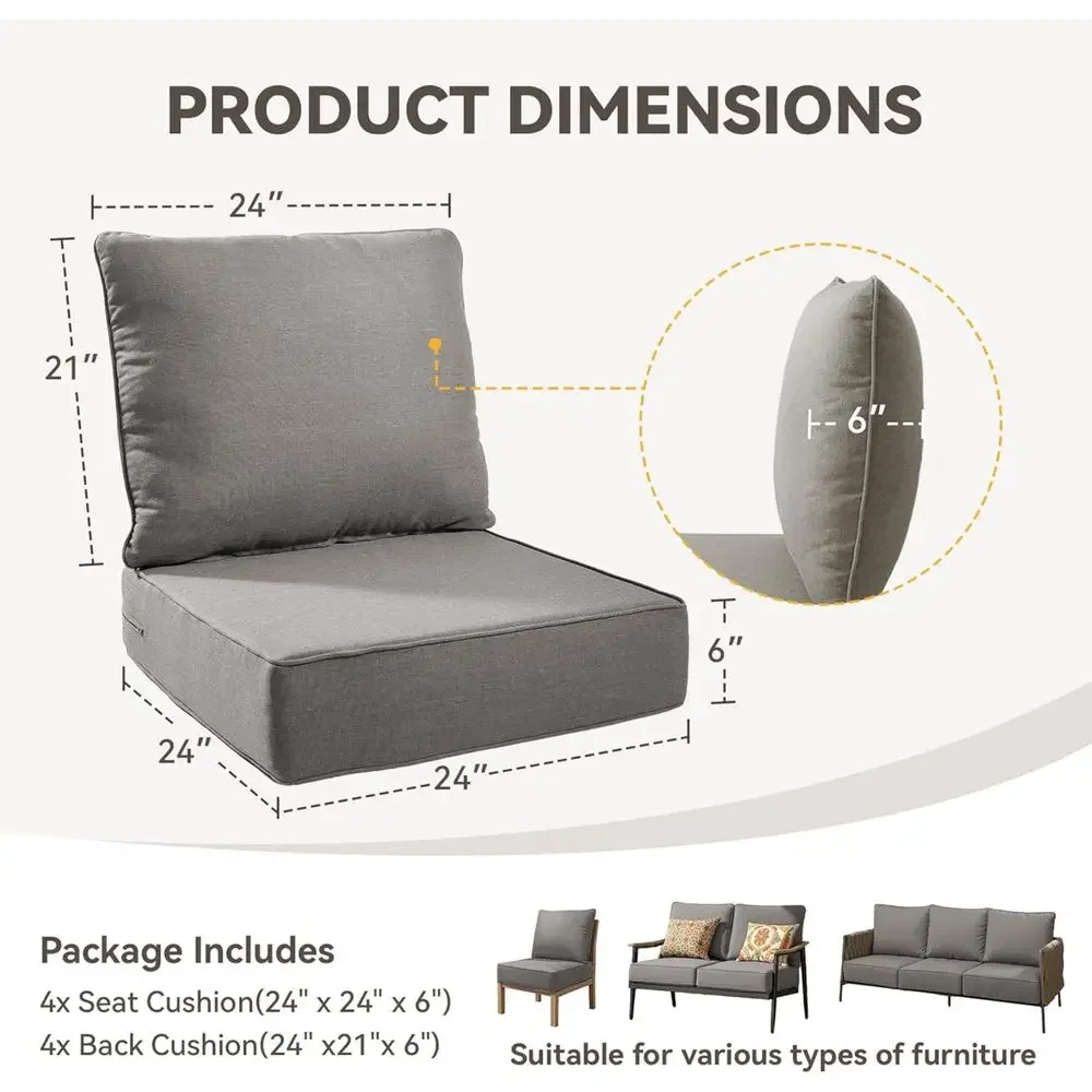 UV & Water Resistant Outdoor C - Outdoor Furniture Cushions 24 X 24 review and price