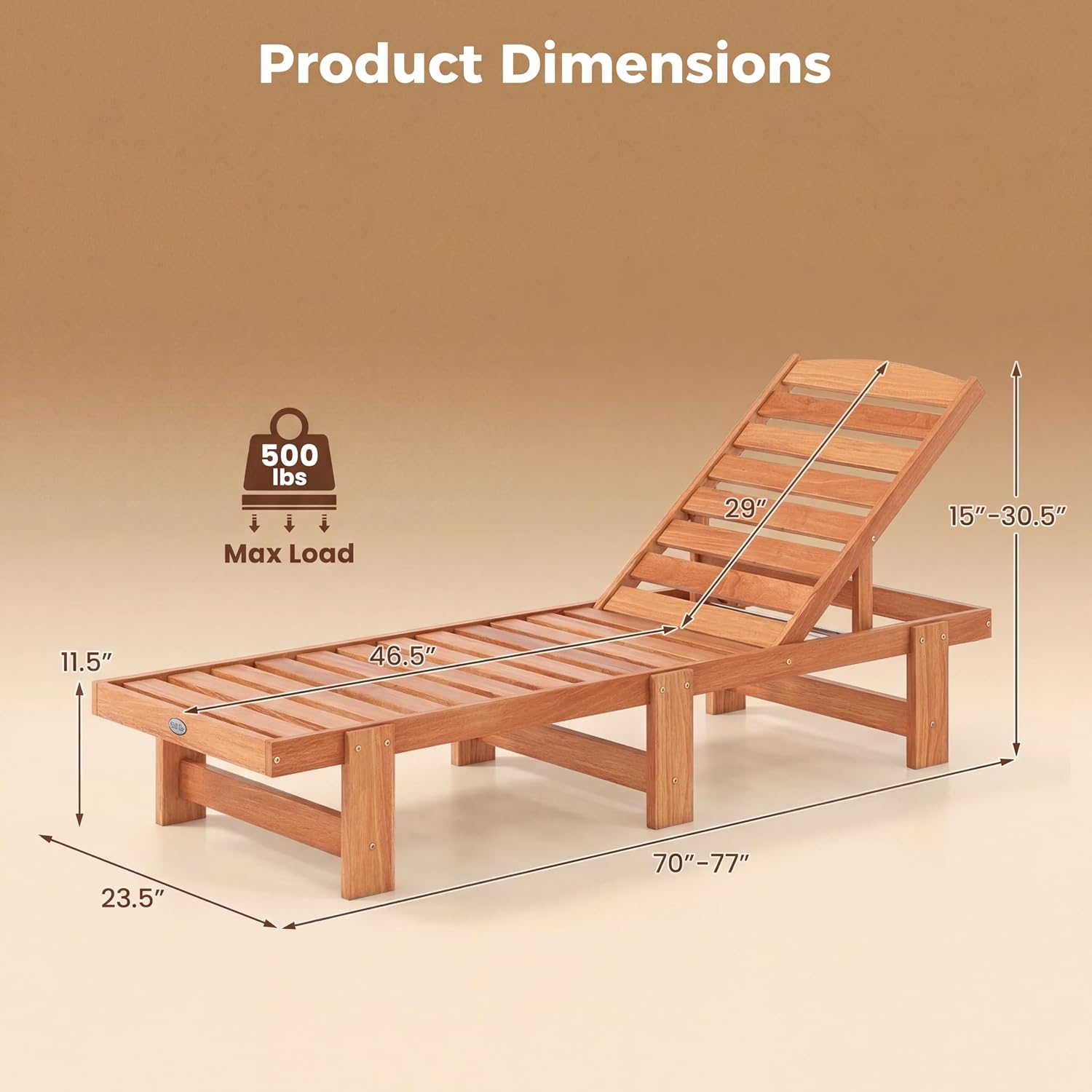 Solid Wood Chaise Lounge, Outd - Outdoor Furniture Oil Teak review and price