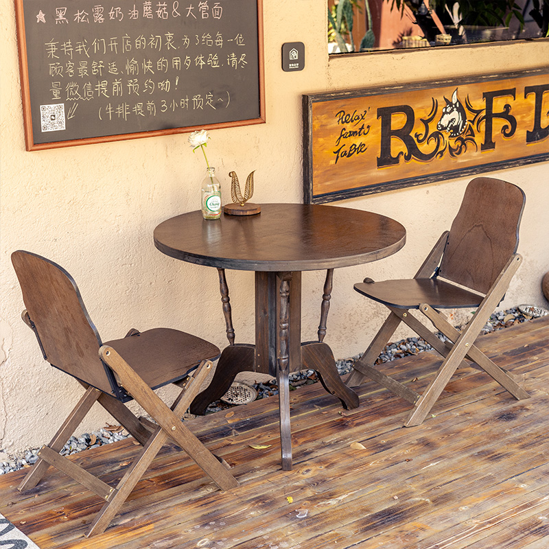 Retro Dining Table Round Table - Outdoor Furniture Shop review and price