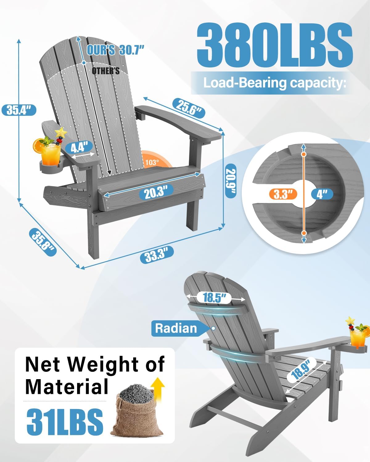 Weather Resistant Adirondack C - Adirondack Chair Wood review and price