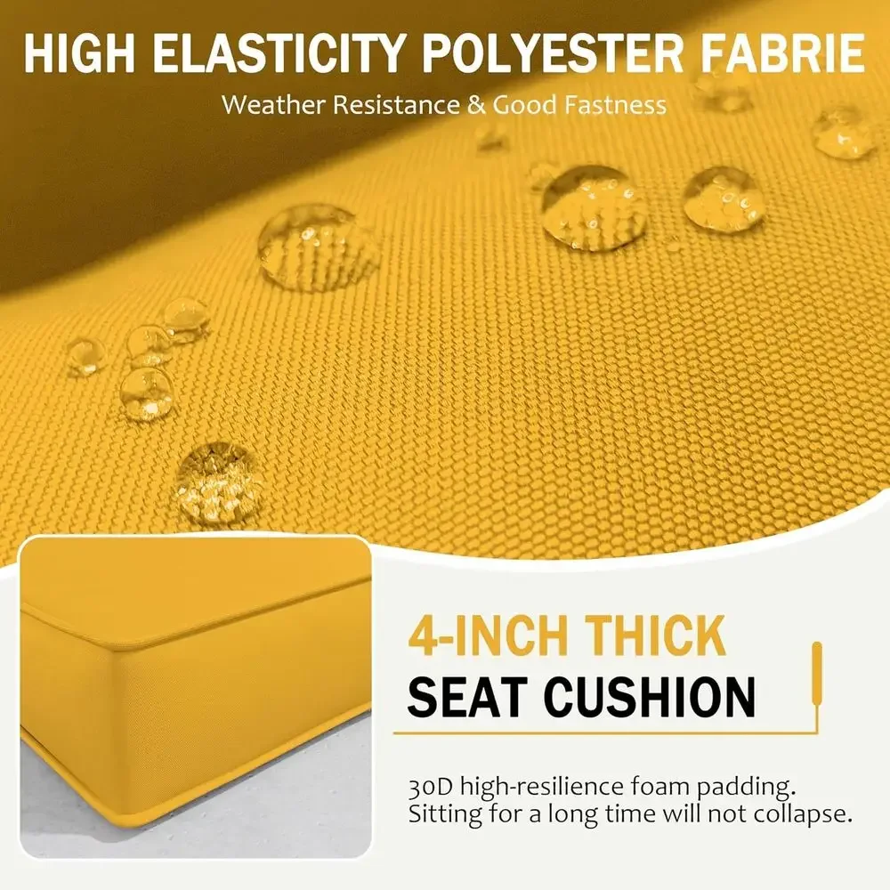 5-Pillow Outdoor Patio Furnitu - Outdoor Furniture Yellow review and price