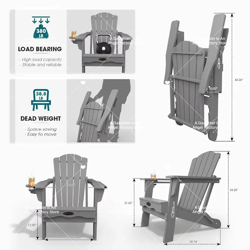 Set of 2 Folding Adirondack Ch - Adirondack Chair Wood review and price